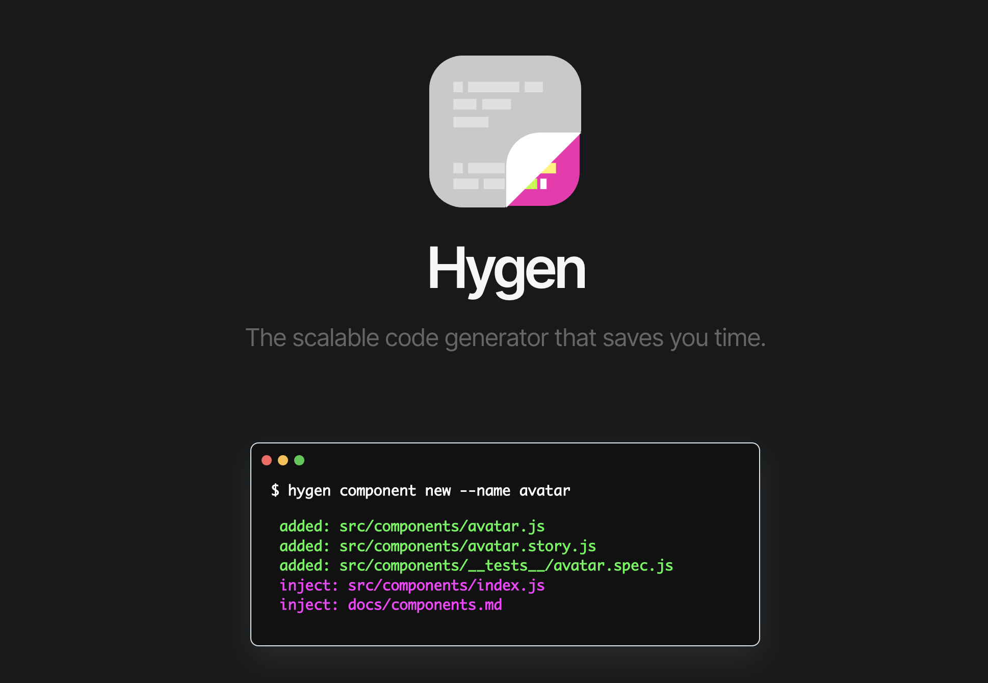 アイキャッチ画像：Storybook のコンポーネントファイル一式の生成を楽する Hygen