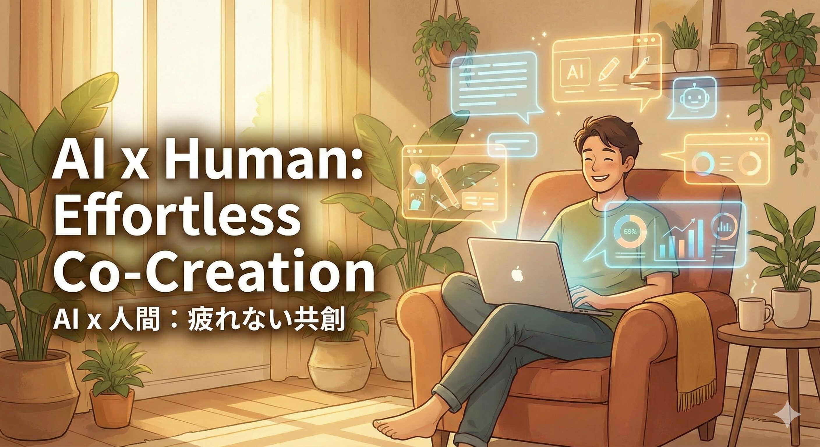 アイキャッチ画像：人間が疲れないように AI を使うための3つのTips